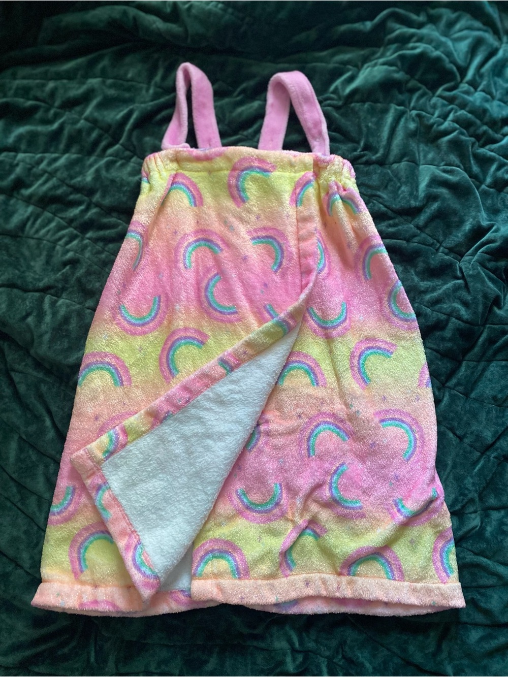 Justice Pink & Yellow Rainbow Robe